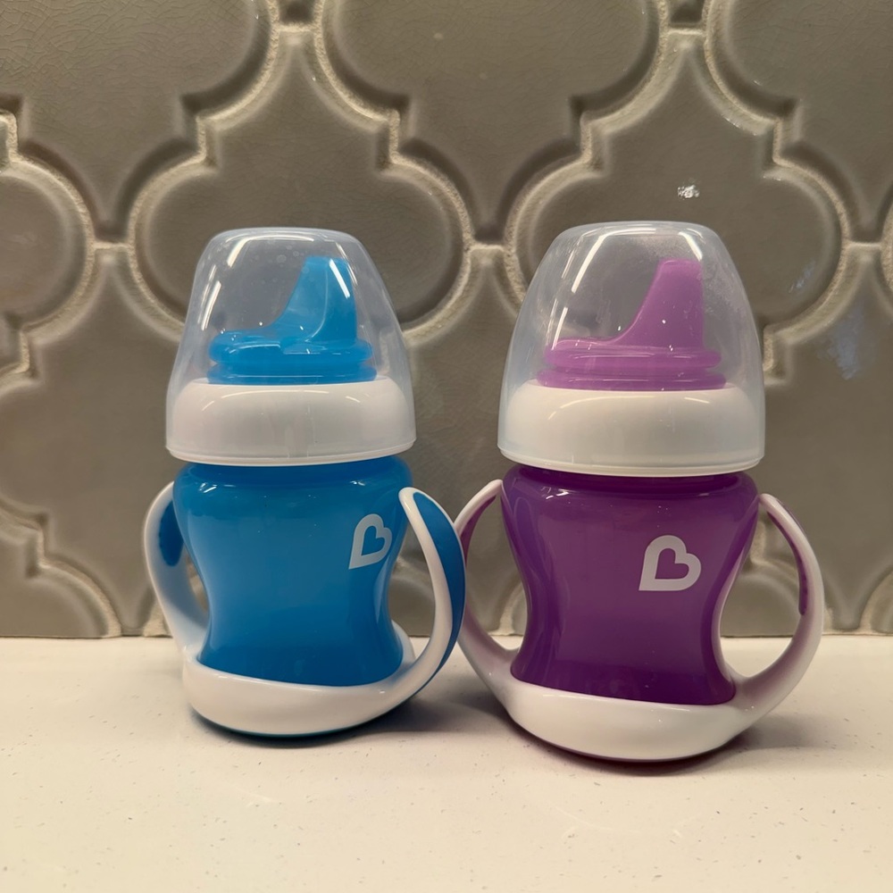 Munchkin Blue & Purple Toddler Sippy Cups with Handles